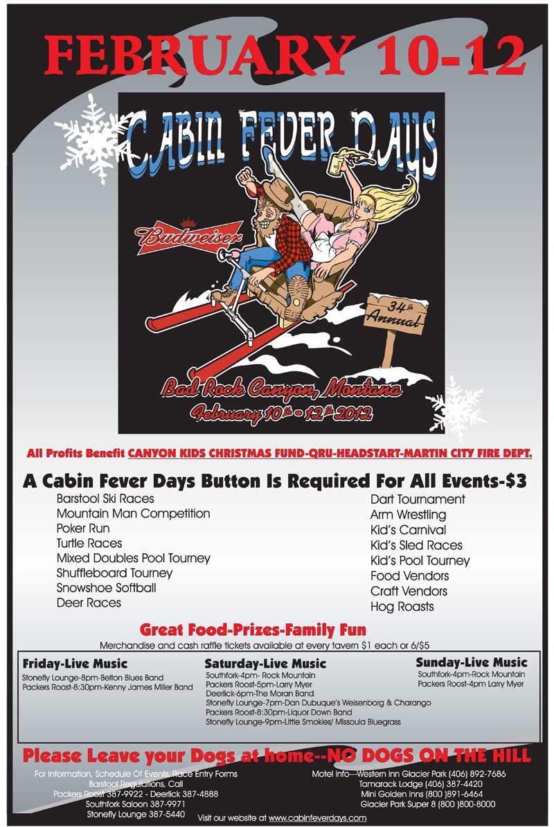 2012 Cabin Fever Days Poster