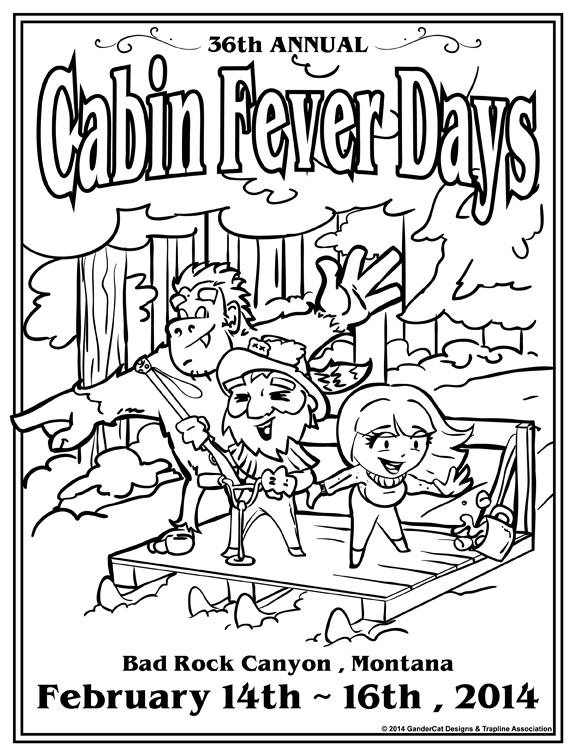 2014 Cabin Fever Days Coloring Sheet